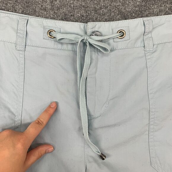 Charter Club Shorts Womens 16 Allison Fit Cloud Blue Modern Mid Rise Drawcord - Picture 4 of 12